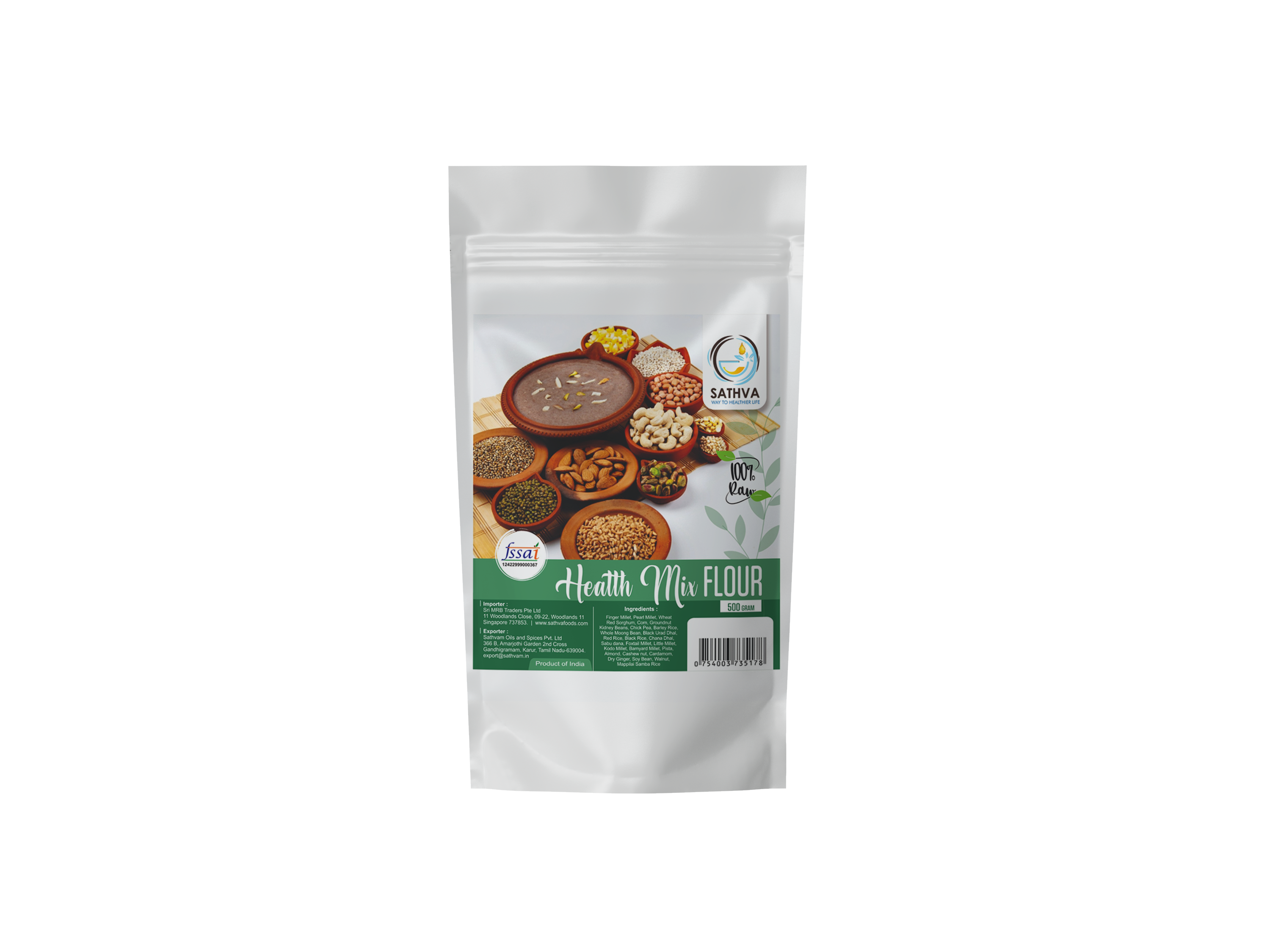Health Mix / NutriMix Flour/ Sathu Maavu (27 Grains, Millets, Pulses & Nuts)- 500g